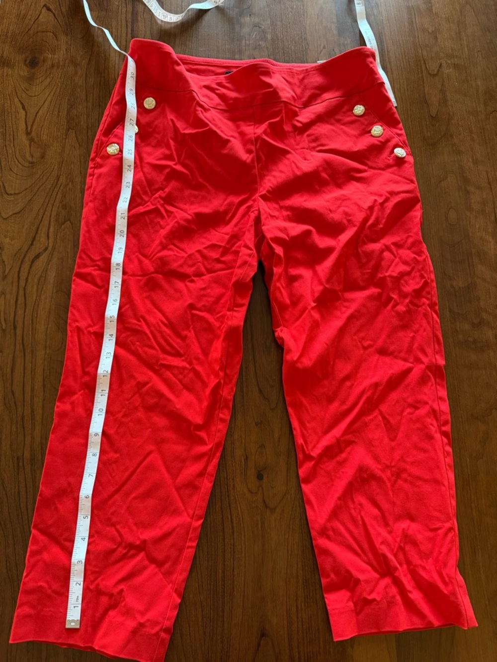 Counterparts Coral Red Crop Pants NWT L